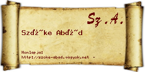 Szőke Abád névjegykártya